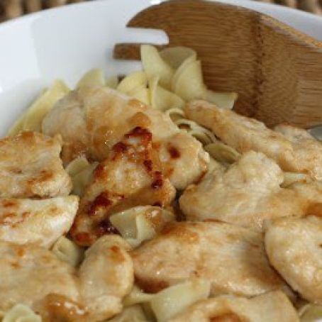 Lemon Butter Chicken with Noodles