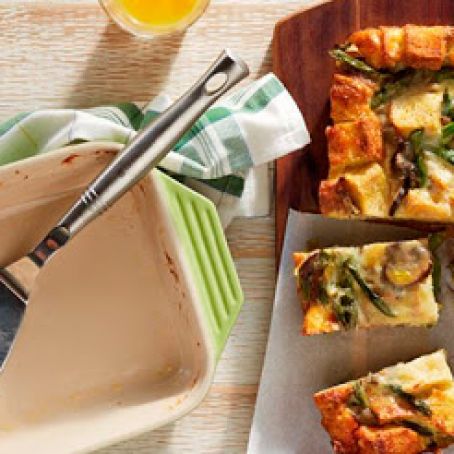 Asparagus and Gruyere Strata