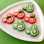 Mickey & Minnie Peppermint Swirl Cookies