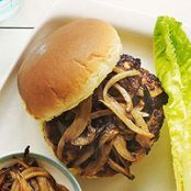 Chicken Burgers with Carmelized Onions