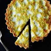 Corn, Ramp, and Ricotta Tart