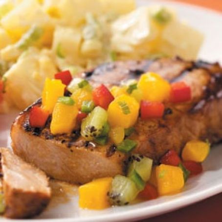 Mango-lime pork chops