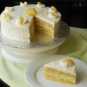 Lemon Cake with Lemon Filling and Lemon Butter Frosting
