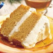 Pumpkin Angel Food Cake with Ginger-Cream Filling