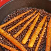Carrots Slow-Baked on Coffee Beans