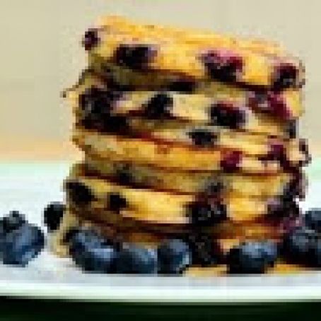 Yogurt,  Spelt and Blueberry Pancakes