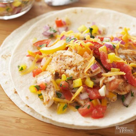 Fajita-Ranch Chicken Wraps