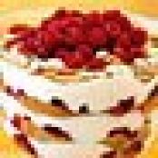 Raspberry white chocolate and almond Trifle