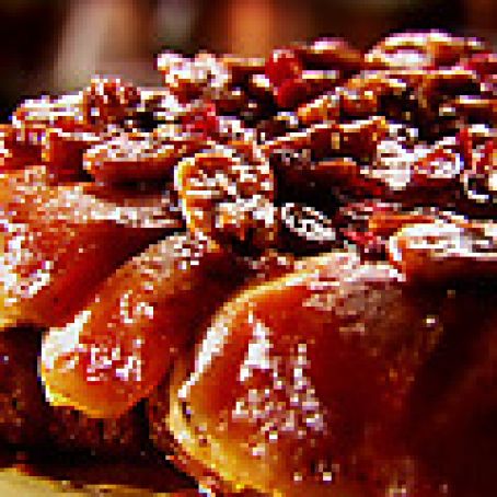 Upside-Down Apple French Toast with Cranberries and Pecans