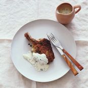 Breaded Pork Chops with Sage Cream Gravy