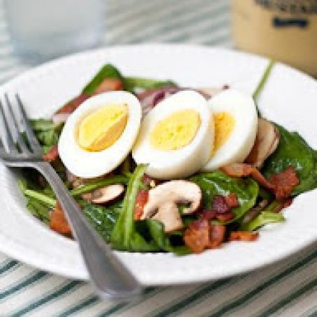 Spinach Salad with Warm Bacon Vinagirette