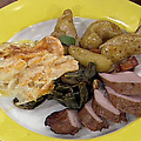 Scalloped Russet and Sweet Potatoes