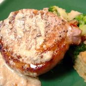 Pork Chops with Blue Cheese Gravy
