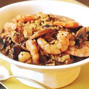 Shrimp and Bay-Scallop Risotto with Mushrooms