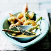 Vegetable Tempura with Honey-Mustard Sauce