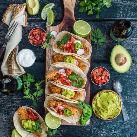 Crispy Fried Chicken Tacos