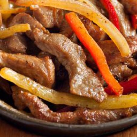 Veal, Peppers and Mushrooms