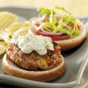 Turkey Burgers with Avocado Sauce::  Taste of Home