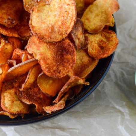 Homemade BBQ Sweet Potato Chips