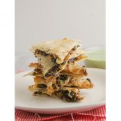 Meatloaf Quesadillas with Cilantro Cream