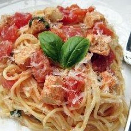 Angel Hair with Tomatoes, Basil & Croutons