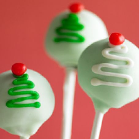 Christmas Tree Cookie Ball Pops