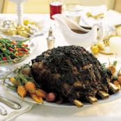 Standing Rib Roast with Rosemary-Thyme Crust