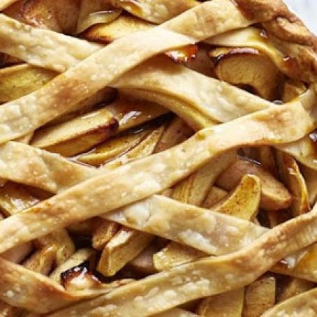 Autumn Apple and Pear Lattice Pie
