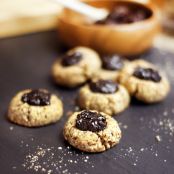 Cookie - Almond Butter Thumbprints with Dark Chocolate gluten free