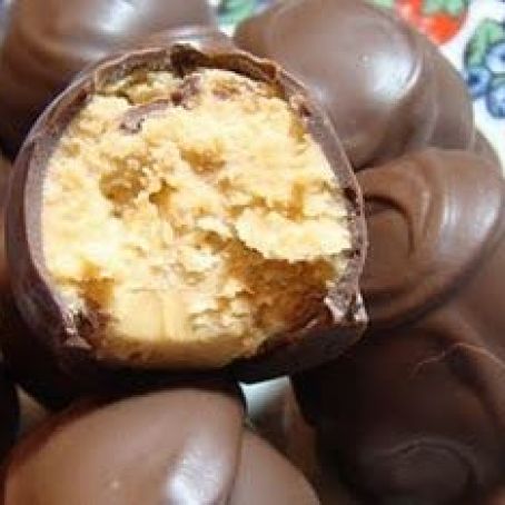 No Bake Chocolate Covered Peanut Butter Balls