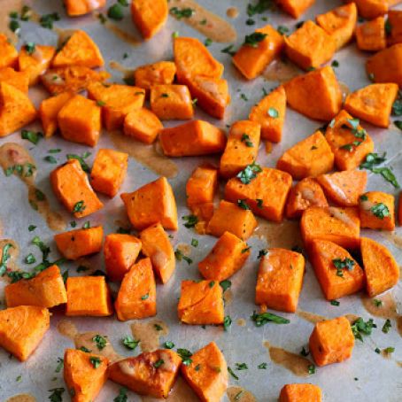 Roasted Sweet Potatoes with Almond Butter Sauce