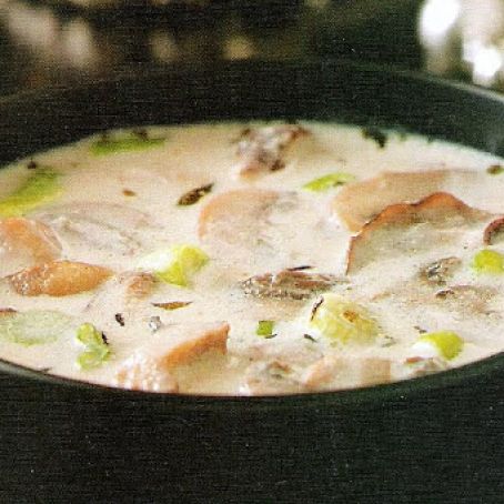 Creamy Garlic & Mushroom Soup