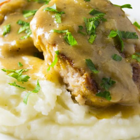 Smothered Slow Cooker Pork Chops