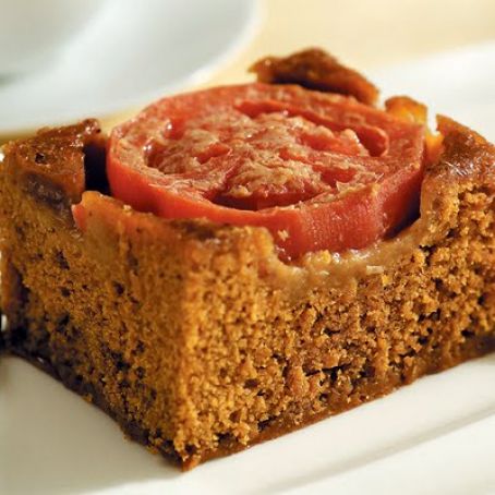 UPSIDE DOWN TOMATO GINGER CAKE