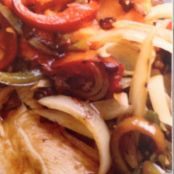 BASQUE-STYLE CUTLETS WITH PEPPEERS, TOMATO, & BACON - 5 Points