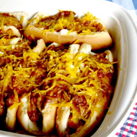Cooking with K | Southern Kitchen Happenings: Baked Texas Style Chili Dogs {Granny's Recipe Revisited}