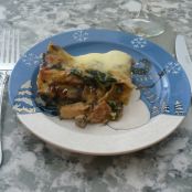 Chicken, Bacon, Mushroom & Spinach Lasagna
