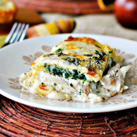 White Cheese & Chicken Lasagna
