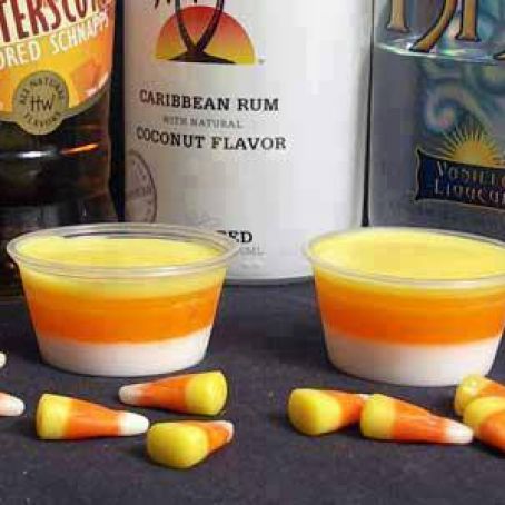 Candy Corn Jell-O Shots
