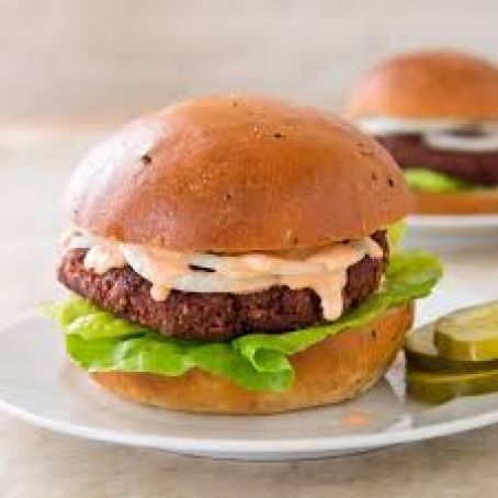 Beet Burger with Citrus-Caper Aioli