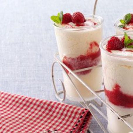 Raspberry-Swirled Lemon Milk Shakes Recipe