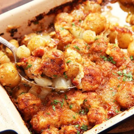 Cheesy Onion and Potato Gratin