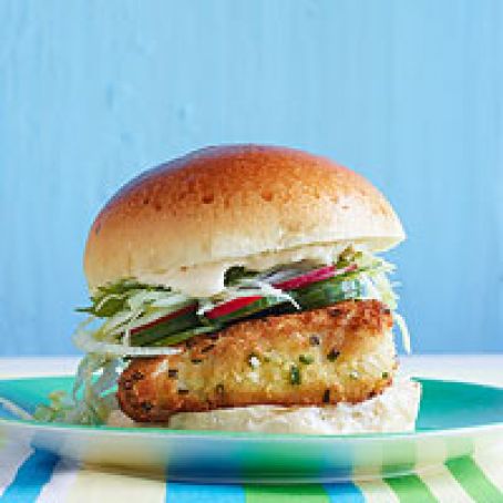 Panko Crusted Fishwiches w/Wasabi Tartar Sauce
