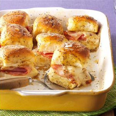 Caramelized Ham & Swiss Buns Recipe