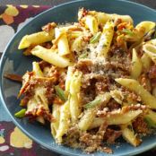 Pepperoni penne carbonara