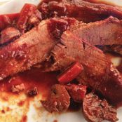 Red-Wine Braised Brisket with Cremini, Carrots & Thyme