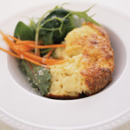 Cheese, Onion, and Bread Soufflé