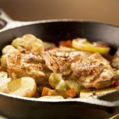 Spicy Oven-Roasted Chicken Breast with Baby Cauliflower & Potatoes by Ming Tsai