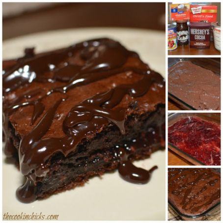 Chocolate Raspberry Dump Cake | The Cookin Chicks