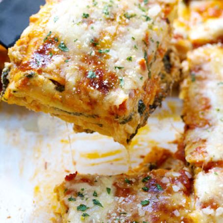 Creamy Tomato Lasagna Florentine